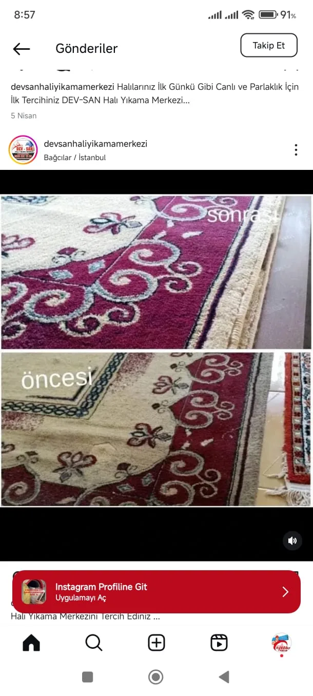 Profesyonel halı yıkama uygulaması - Öz Nisa Halı Yıkama İstanbul Avrupa Yakası
